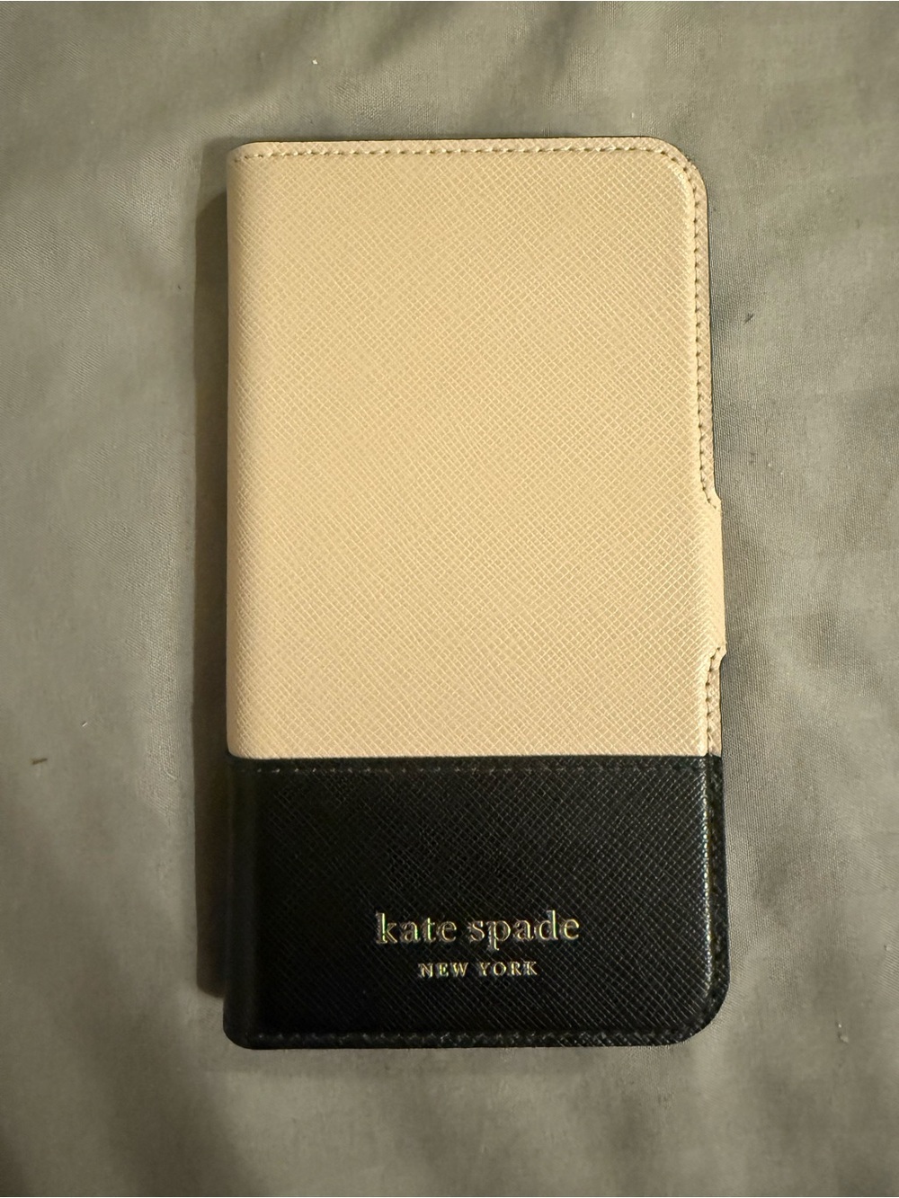 kate spade Saffiano Leather Cream and Black Phone Folio iPhone 11 Pro